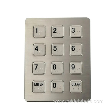 metal keypad with braille for blind person